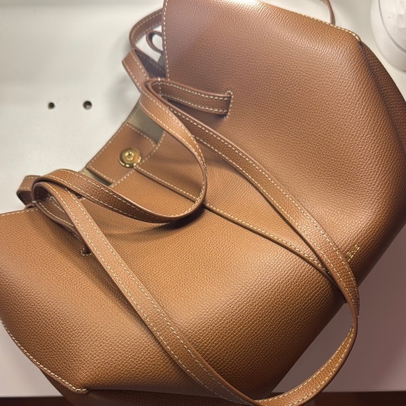 Polene Handbags - Polene Tan Leather Tote Bag
